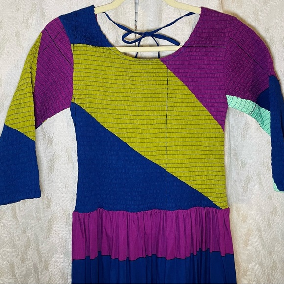 S/W/F 💙💜 3/4 Sleeves Maxi Dress Reflections - Picture 7 of 10